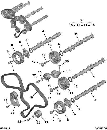 PSA 0829.C5 - Rullo tenditore, Cinghia dentata www.autoricambi360.it