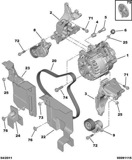 PSA 96 772 795 80 - Kit Cinghie Poly-V www.autoricambi360.it