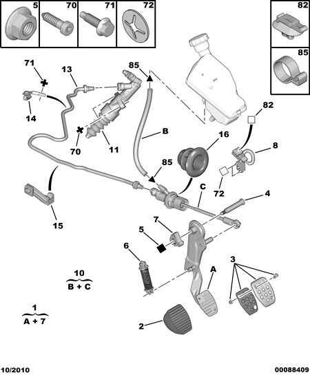 PSA 2130 26 - Rivestimento pedale, Pedale frizione www.autoricambi360.it