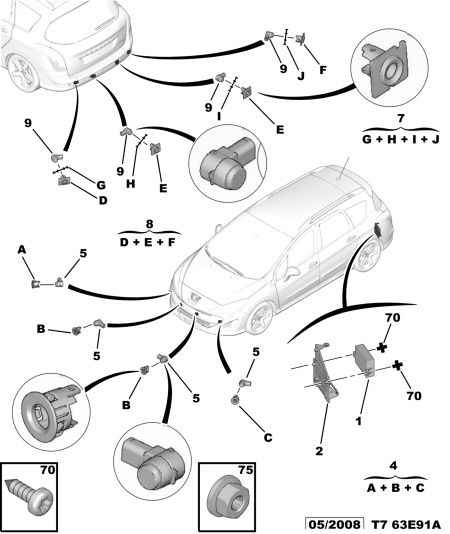 PSA 6590 EF - Sensore, Assistenza parcheggio www.autoricambi360.it