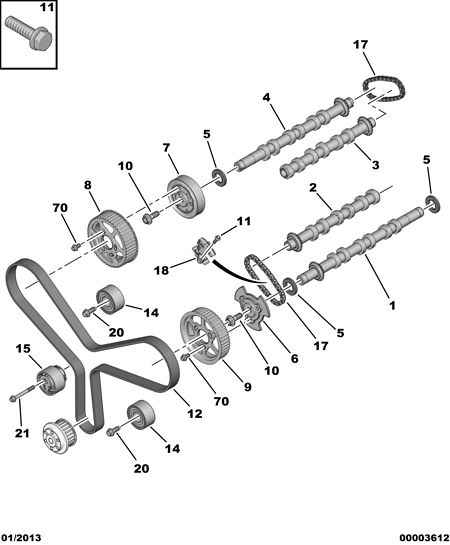 PSA 0830 55 - Rullo tenditore, Cinghia trapezoidale www.autoricambi360.it