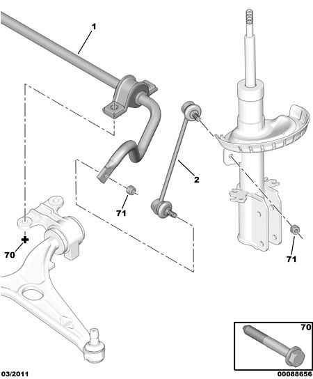 PSA 5087.51 - Asta / Puntone, Stabilizzatore www.autoricambi360.it