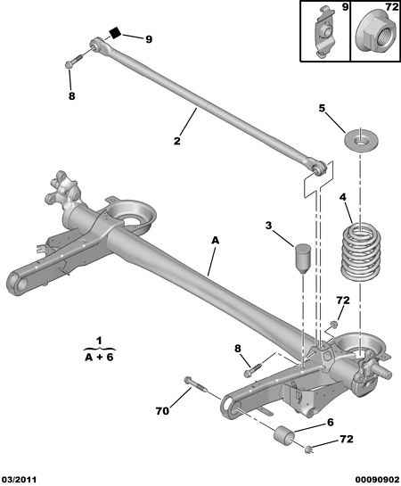 PSA 5164 34 - Supporto ammortizzatore a molla www.autoricambi360.it