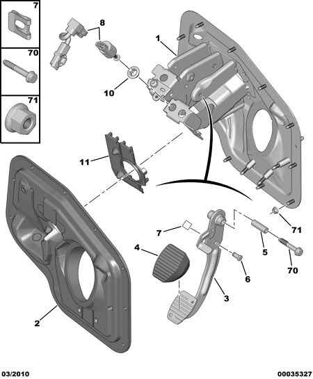 PSA 4504 17 - Rivestimento pedale, Pedale del freno www.autoricambi360.it