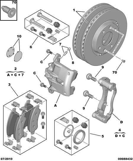 PSA 4254 18 - Kit pastiglie freno, Freno a disco www.autoricambi360.it