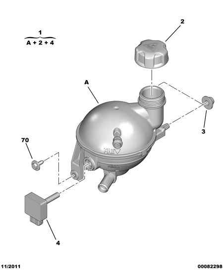 PSA 1323 AJ - Serbatoio compensazione, Refrigerante www.autoricambi360.it