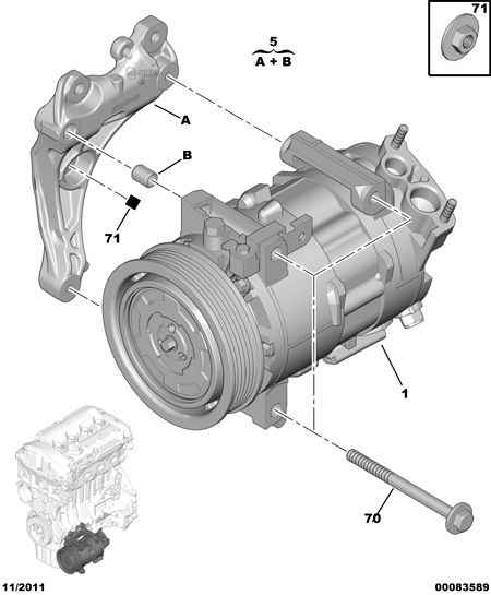 PSA 6453.WF - Compressore, Climatizzatore www.autoricambi360.it