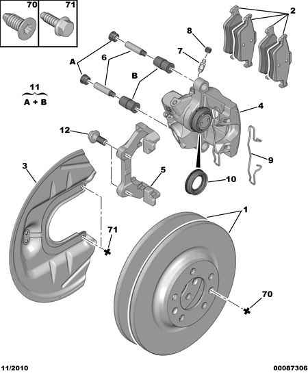PSA 4254 A8 - Kit pastiglie freno, Freno a disco www.autoricambi360.it