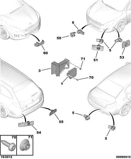 PSA 6590 QS - Sensore, Assistenza parcheggio www.autoricambi360.it