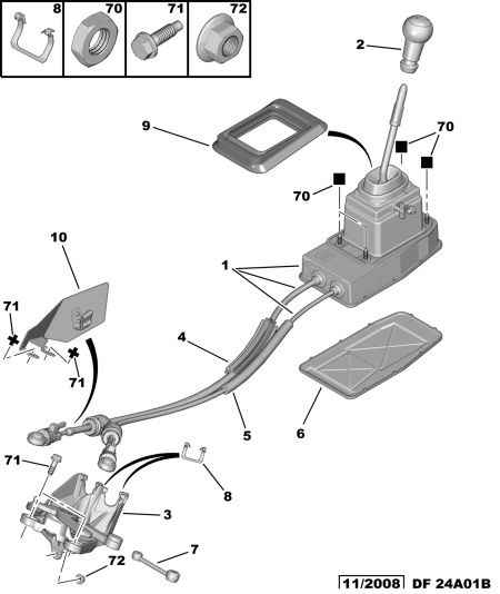 PSA 2452 A5 - Kit riparazione, Leva cambio www.autoricambi360.it
