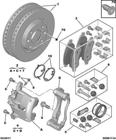 PSA 4254 89 - Kit pastiglie freno, Freno a disco www.autoricambi360.it