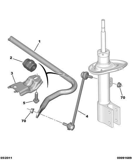 PSA 5087 62 - Asta / Puntone, Stabilizzatore www.autoricambi360.it