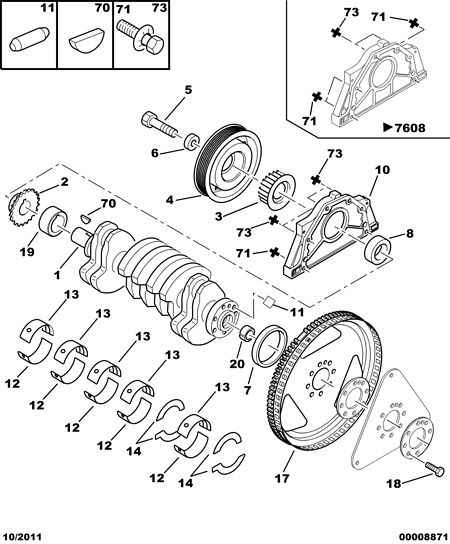 PSA 0515.K6 - Puleggia cinghia, Albero a gomiti www.autoricambi360.it