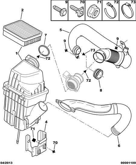 PSA 1444 CA - Filtro aria www.autoricambi360.it