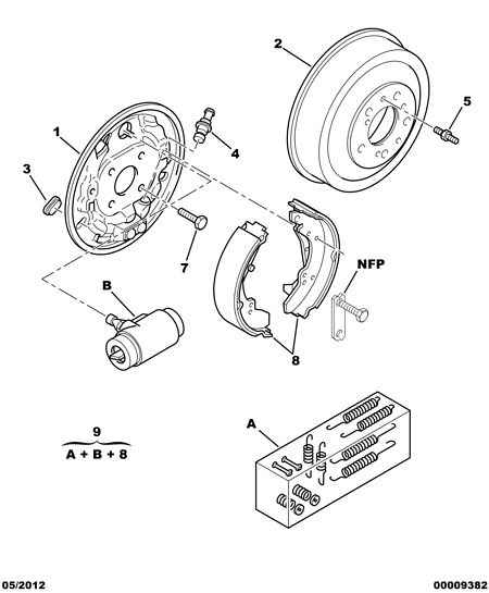 PSA 4241 H8 - Kit ganasce freno www.autoricambi360.it