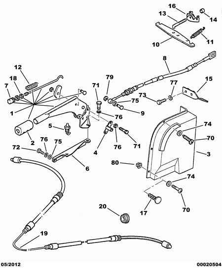 PSA 4834.76 - Cavo comando, Freno stazionamento www.autoricambi360.it