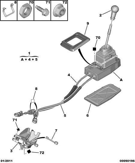 PSA 2452 A5 - Kit riparazione, Leva cambio www.autoricambi360.it