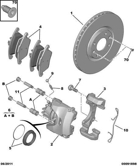 PSA 4254 88 - Kit pastiglie freno, Freno a disco www.autoricambi360.it