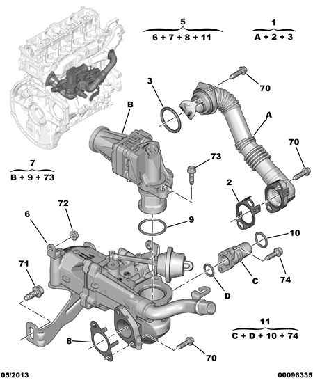 PSA 1618 LN - Valvola ricircolo gas scarico-EGR www.autoricambi360.it