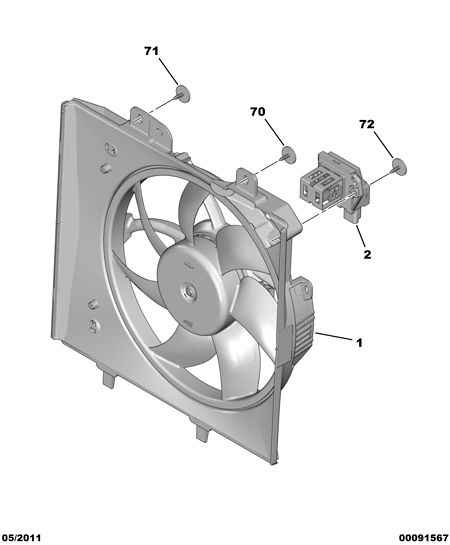 PSA 96 752 809 80 - Ventola, Raffreddamento motore www.autoricambi360.it