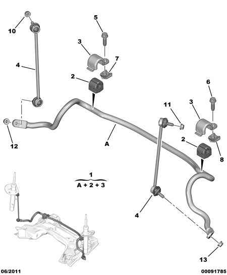 PSA 5087.69 - Asta / Puntone, Stabilizzatore www.autoricambi360.it