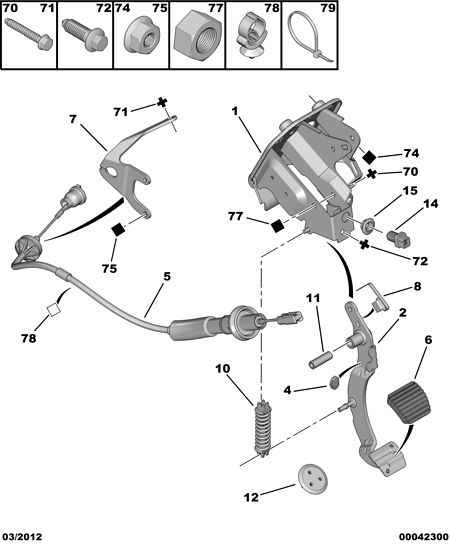 PSA 2130 17 - Rivestimento pedale, Pedale frizione www.autoricambi360.it