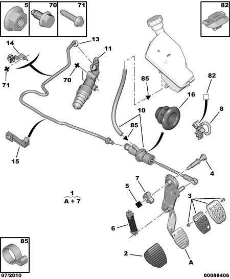 PSA 2130 26 - Rivestimento pedale, Pedale frizione www.autoricambi360.it
