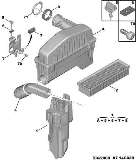 PSA 1444 EA - Filtro aria www.autoricambi360.it