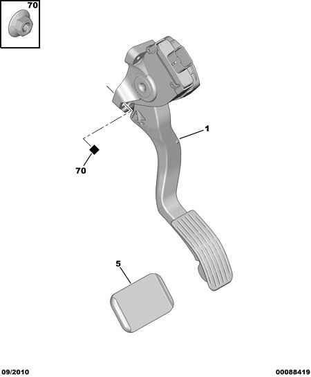 PSA 1601 Z7 - Kit pedale acceleratore www.autoricambi360.it