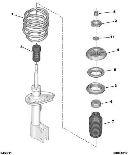 PSA 5035 63 - Supporto ammortizzatore a molla www.autoricambi360.it