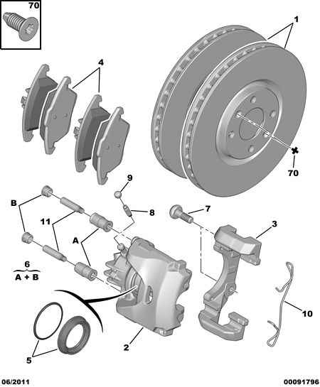 PSA 4254 88 - Kit pastiglie freno, Freno a disco www.autoricambi360.it