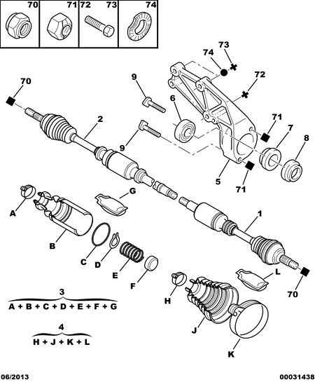 PSA 3297.14 - Dado, Fuso dell'asse www.autoricambi360.it