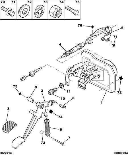 PSA 2130 13 - Kit rivestimento pedale www.autoricambi360.it