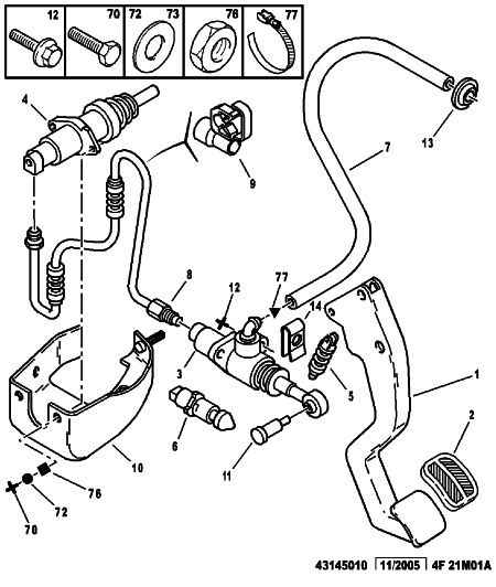 PSA 4534 38 - Innesto, Azionamento frizione (Controllo motore) www.autoricambi360.it