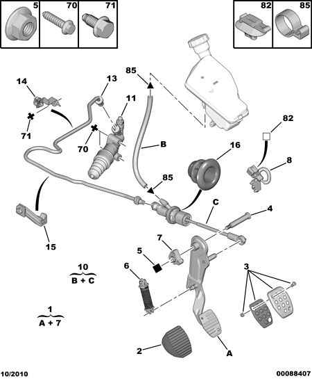 PSA 2130 26 - Rivestimento pedale, Pedale frizione www.autoricambi360.it