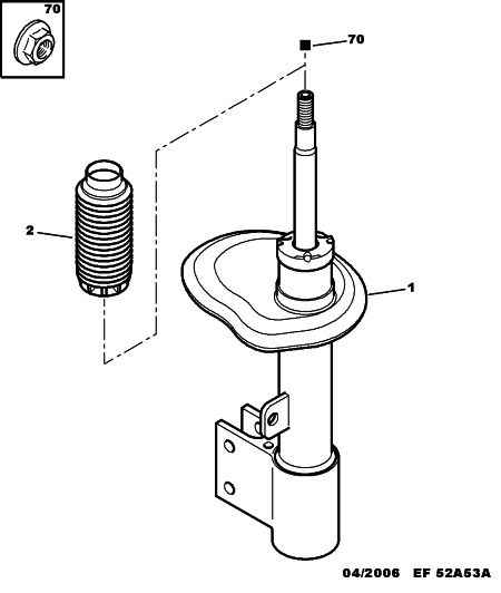 PSA 5254 31 - Kit parapolvere, Ammortizzatore www.autoricambi360.it