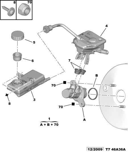 PSA 4601 V1 - Cilindro maestro del freno www.autoricambi360.it