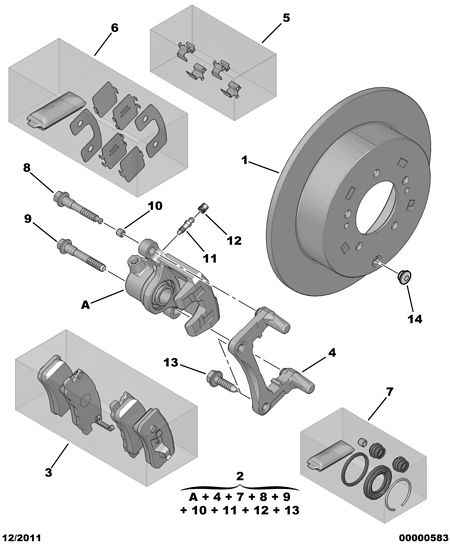 PSA 4254 48 - Kit pastiglie freno, Freno a disco www.autoricambi360.it