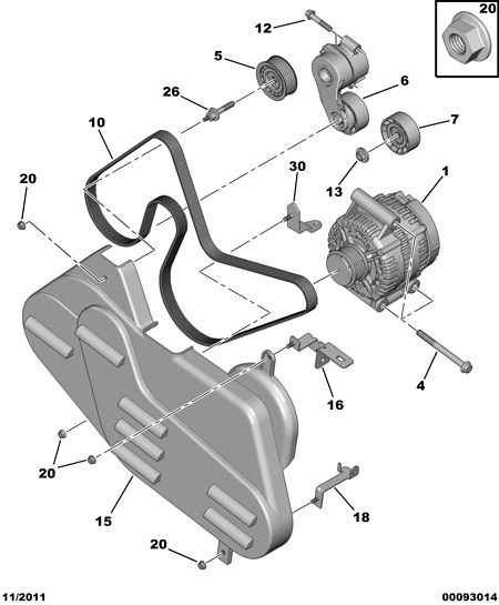 PSA 5751 F1 - Kit Cinghie Poly-V www.autoricambi360.it