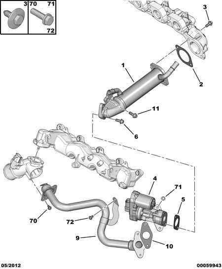 PSA 1618 HQ - Valvola ricircolo gas scarico-EGR www.autoricambi360.it