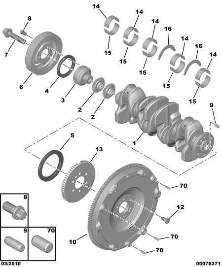 PSA 0515-T2 - Puleggia cinghia, Albero a gomiti www.autoricambi360.it