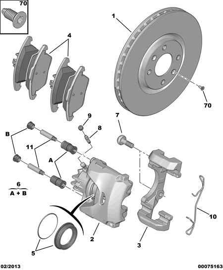 PSA 4254 88 - Kit pastiglie freno, Freno a disco www.autoricambi360.it