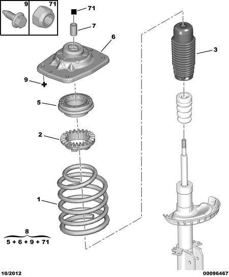 PSA 5035 55 - Supporto ammortizzatore a molla www.autoricambi360.it