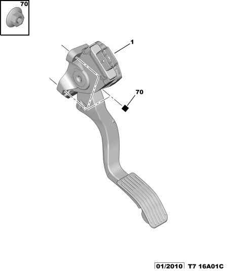 PSA 1601.CV - Kit pedale acceleratore www.autoricambi360.it