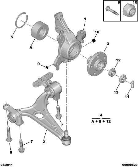 PSA 3350.83 - Kit cuscinetto ruota www.autoricambi360.it