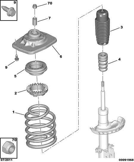 PSA 5035 55 - Supporto ammortizzatore a molla www.autoricambi360.it