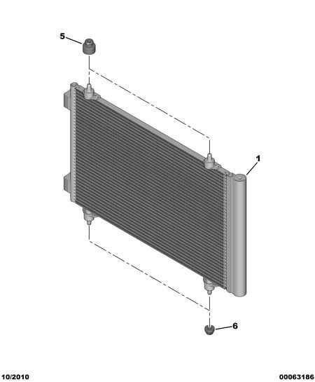 PSA 6455 HS - Condensatore, Climatizzatore www.autoricambi360.it