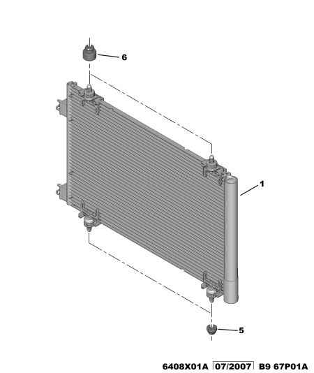PSA 6455.GK - Condensatore, Climatizzatore www.autoricambi360.it