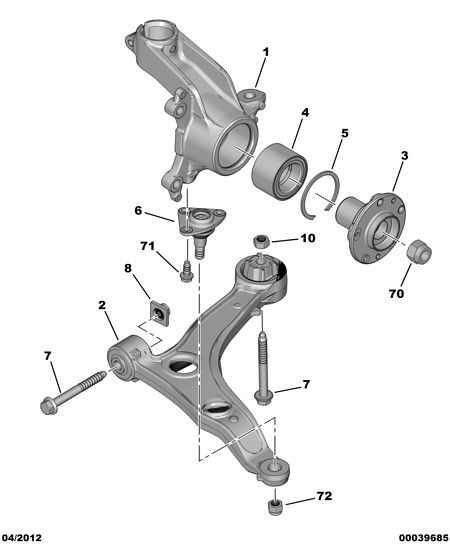 PSA 3520.S0 - Braccio oscillante, Sospensione ruota www.autoricambi360.it