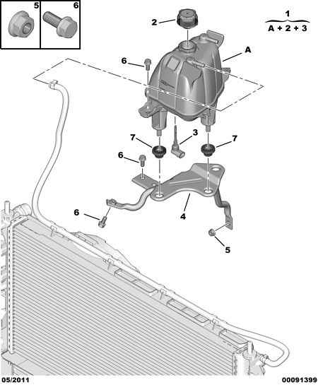 PSA 1323 KJ - Serbatoio compensazione, Refrigerante www.autoricambi360.it